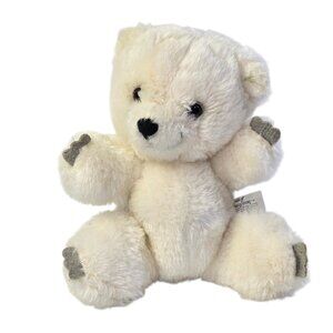 Knickerbocker Teddy Bear White Plush Stuffed Animals of Distinction Toy Vintage